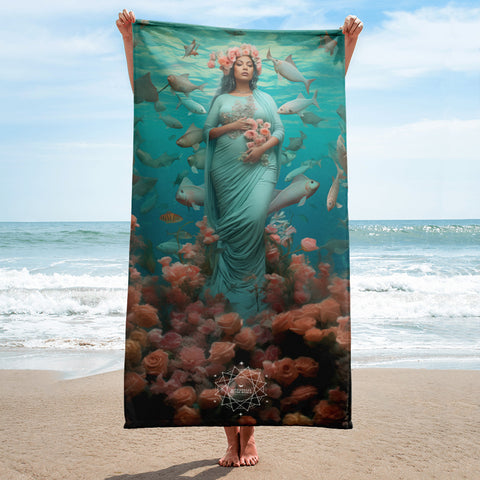Atargatis Goddess Lightweight Beach Towel