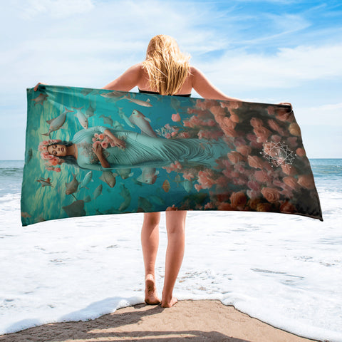 Atargatis Goddess Lightweight Beach Towel