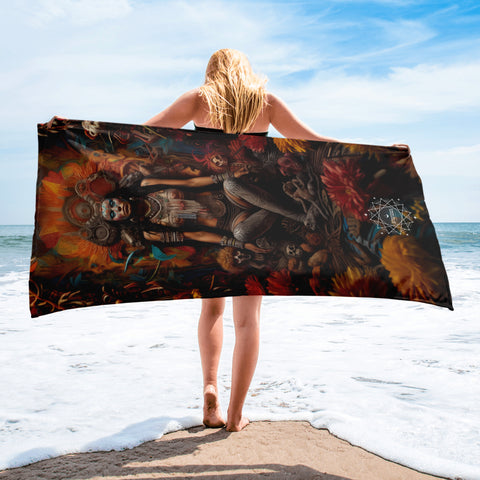 Coatlicue Goddess Lightweight Beach Towel