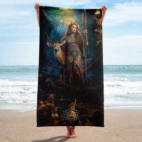 Diana Goddess Lightweight Beach Towel