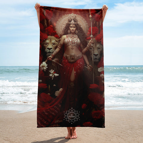 Durga Goddess Lightweight Beach Towel