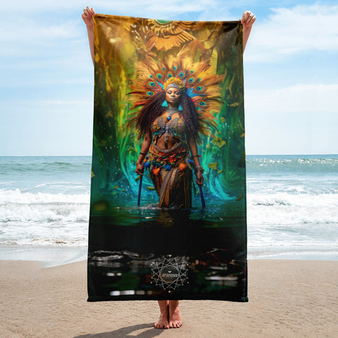 Oshun Goddess Lightweight Beach Towel