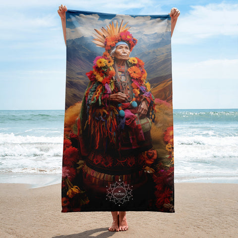 Pachamama Goddess Lightweight Beach Towel