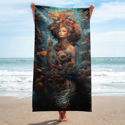 Yemoja Goddess Lightweight Beach Towel