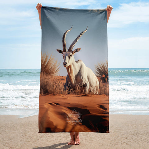 Arabian Oryx Spirit Animal Lightweight Beach Towel