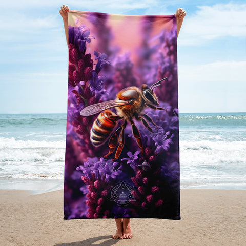 Bee Spirit Animal Lightweight Beach Towel