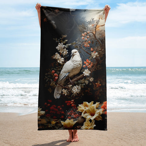 Dove Spirit Animal Lightweight Beach Towel