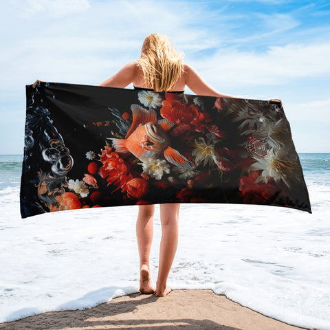 Koi Fish Spirit Animal Lightweight Beach Towel