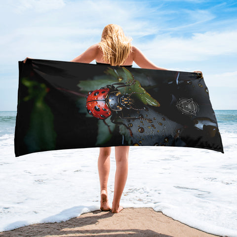 Ladybug Spirit Animal Lightweight Beach Towel