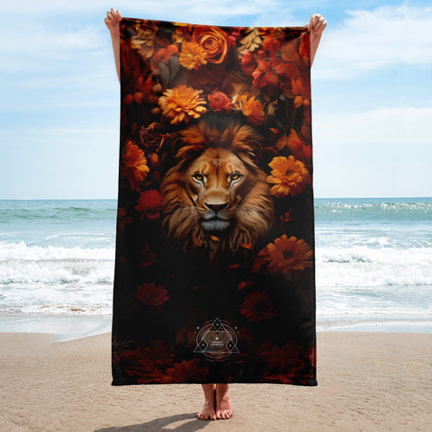 Lion Spirit Animal Lightweight Beach Towel