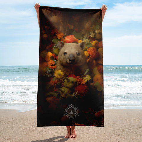 Wombat Spirit Animal Lightweight Beach Towel