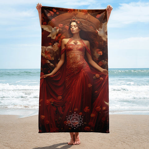 Astarte Goddess Lightweight Beach Towel