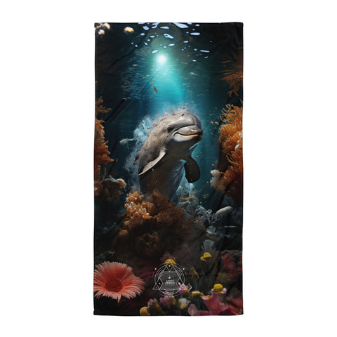 Dolphin Spirit Animal Lightweight Beach Towel
