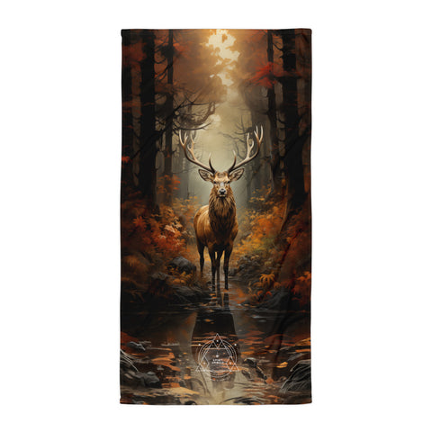 Elk Spirit Animal Lightweight Beach Towel