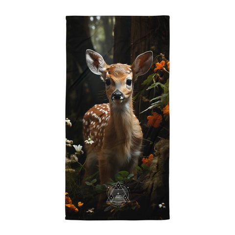 Fawn Spirit Animal Lightweight Beach Towel