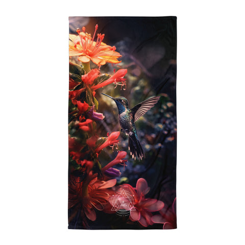 Hummingbird Spirit Animal Lightweight Beach Towel