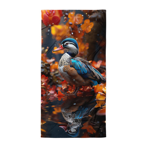 Mandarin Duck Spirit Animal Lightweight Beach Towel