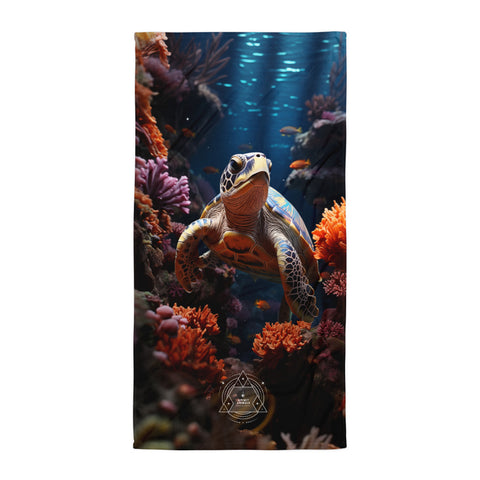 Sea Turtle Spirit Animal Lightweight Beach Towel