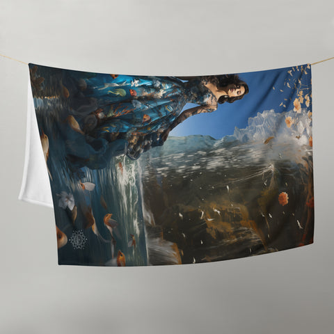 Nanshe Goddess Throw Blanket